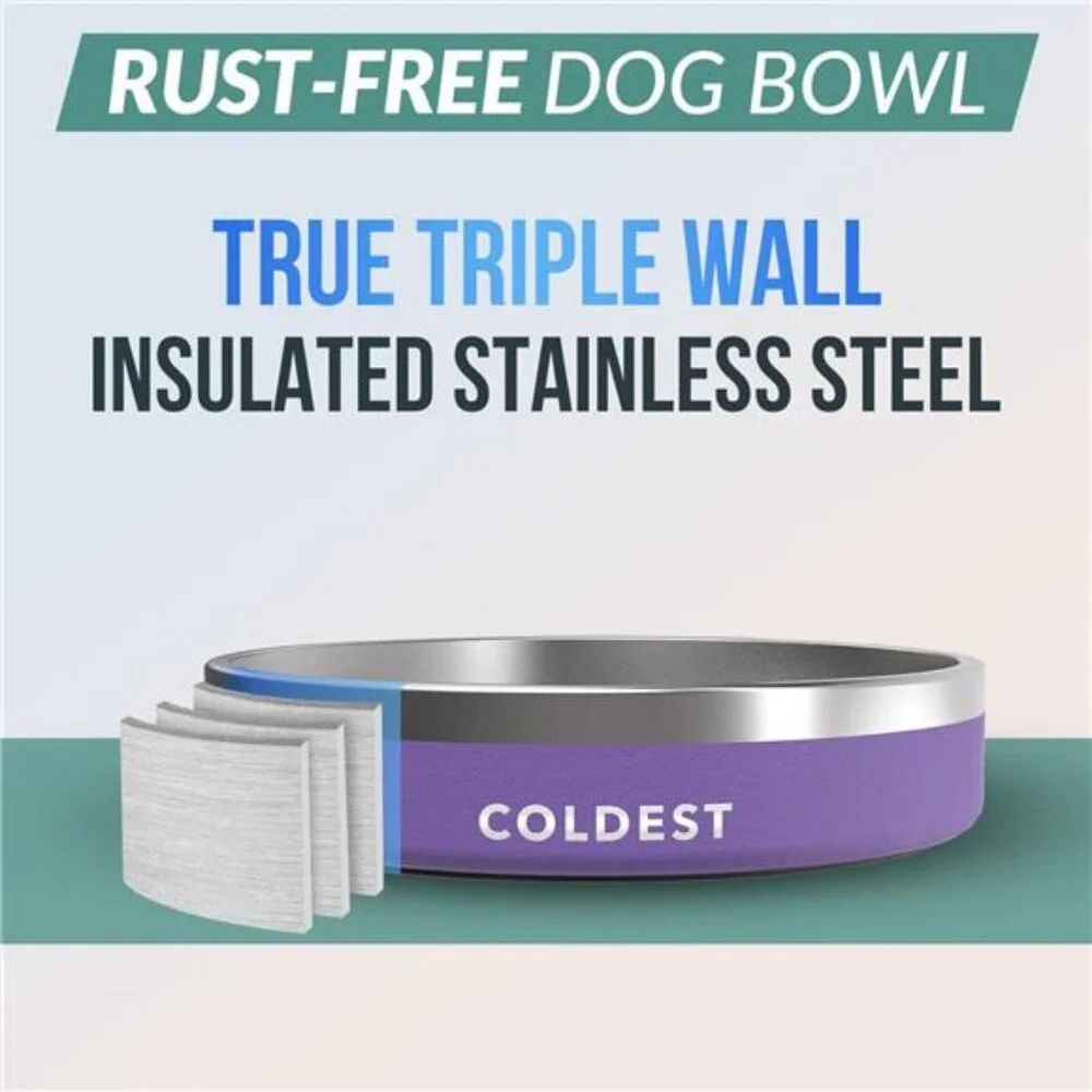 Dog Bowl - Anti Rust Metal & Non Slip Dog Bowls Large, Spill Proof Heavy Duty